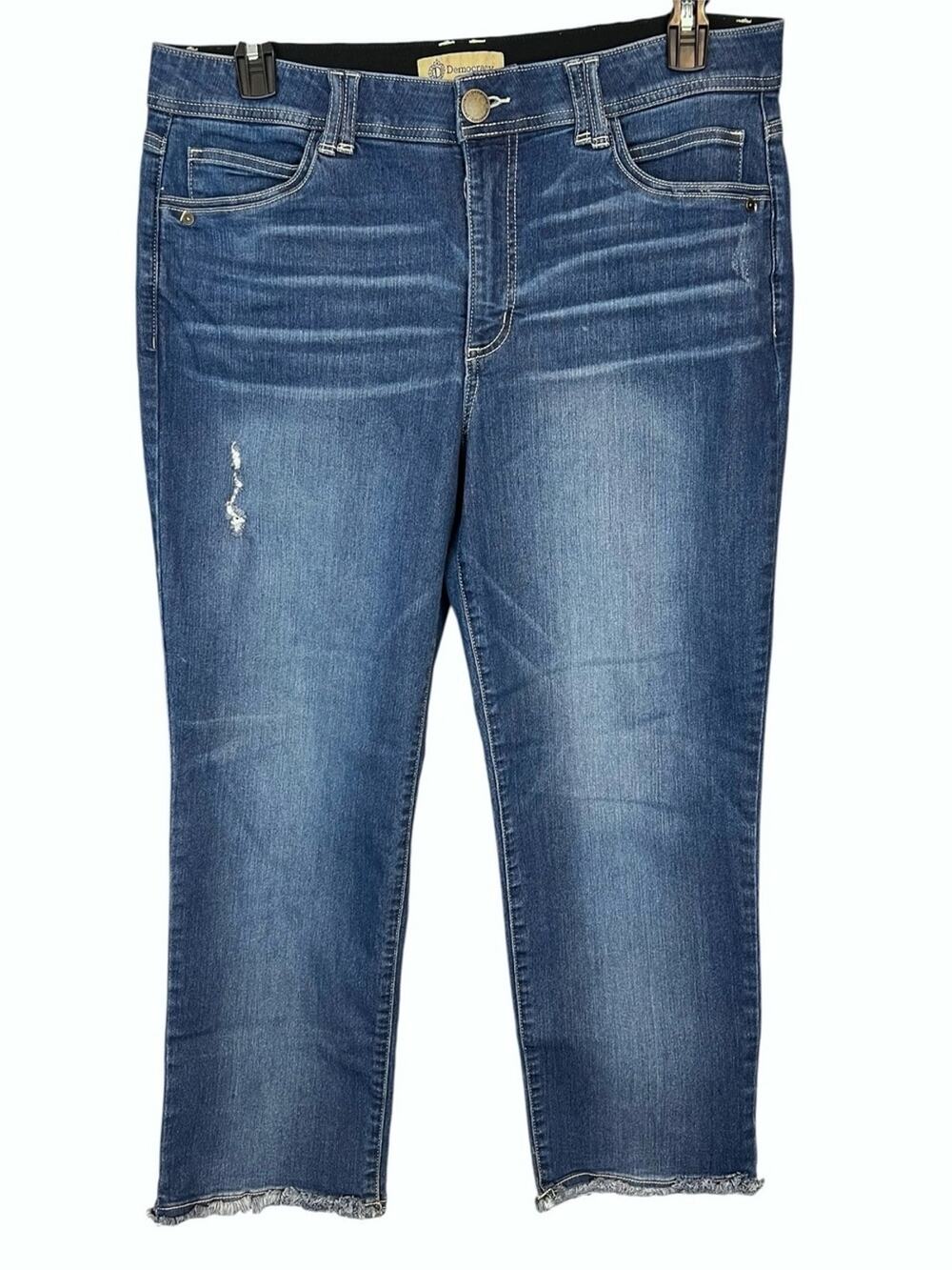 DEMOCRACY Ab Technology Jeans Pants Straight Leg Medium Wash Denim B2187BBOOXX